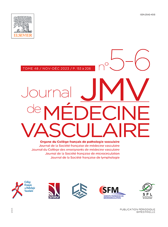 Go to journal home page - JMV-Journal de Médecine Vasculaire